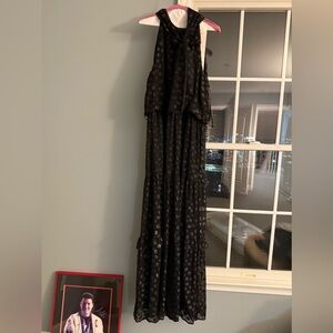 Calvin Klein black high neck gown. Size 14